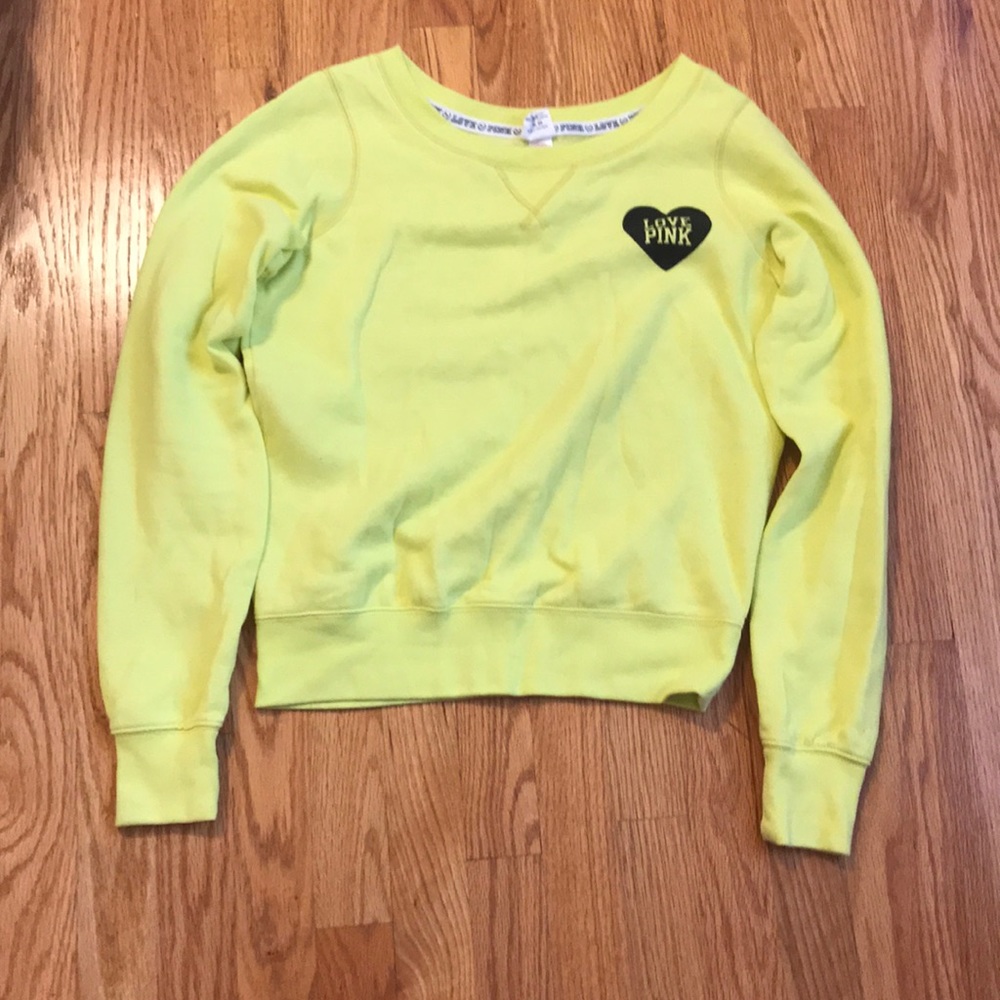 PINK women’s yellow Crewneck